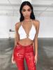 2025 Summer Sexy Leopard Halter Neck Lace-Up Sleeveless Vest