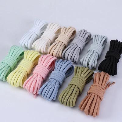 New 2025 Round Shoelaces Polyester Solid Classic for Sports Boot Shoeslace Sneaker Shoe Laces Strings 20 Colors 1pair