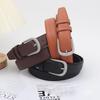 Slim Womens Belt Black Minimalist Accessory Vintage Versatile 105cm Fashion