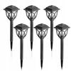 Led Lanterns Stick-In Standing Lamp Garden Lighting Set Of 6 43Cm