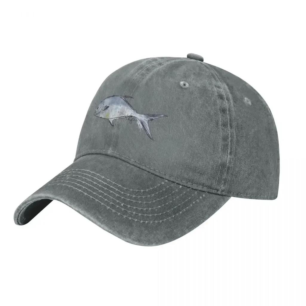 Permit Fish Illustration Baseball Cap New Hat Sunhat Dropshipping Winter Hat Unisexs Womens