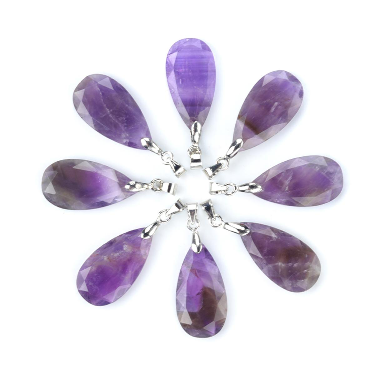 

1 шт. хрустальный кулон граненый натуральный камень в форме капли подвески для изготовления ювелирных изделий DIY ожерелье аксессуары ремесло 25x13 мм 25x13mm