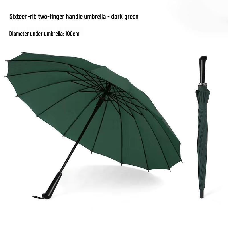 16-Rib Windproof Rainbow Umbrella - Long Handle, Sun & Rain Protection, Perfect for Business & Logo Advertising