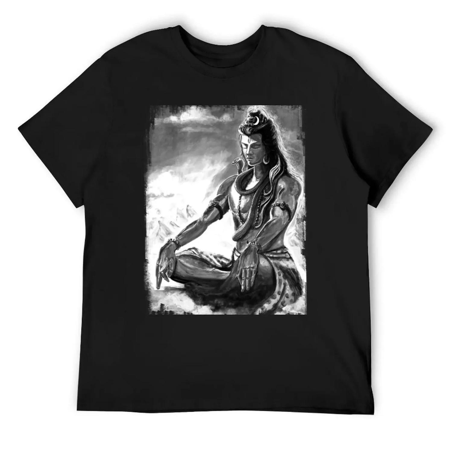 Eternal Shiva in Eternal meditation - Black and white T-Shirt sports fans sublime T-shirts for men cotton S