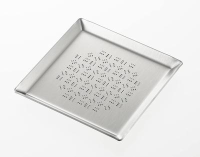 Tsuboe's Premium Grater and Square Plate -kakuzara-, Made In Japan, Tsubame-Sanjo, for Ginger