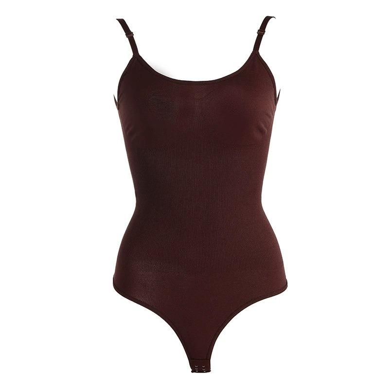 Nahtloser Damen-Träger-Einteiler Body Shaper Bauchkontrolle Po-Anhebung Formwäsche
