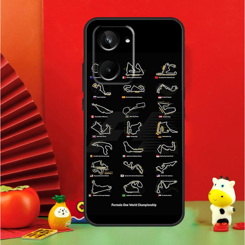 

Minimalist F1 Circuit For Realme 12 10 9 11 Pro Plus GT5 GT Neo 6 C53 C51 C35 C33 C30 C25s C21Y C31 C67 C55 Case Realme C21