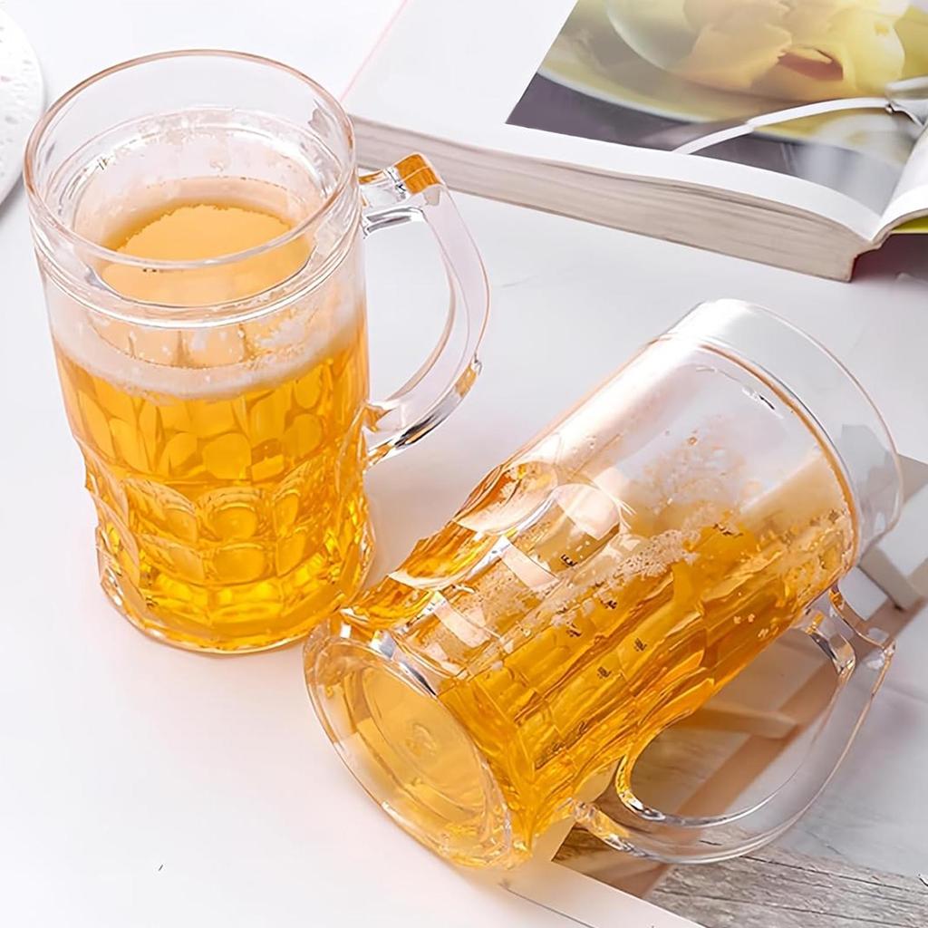 450ml Simulated Beer Mug Funny Fake Double Layer Beer Cup Creative Model Prank Toy For Party Barbecues Holiday Trick Props