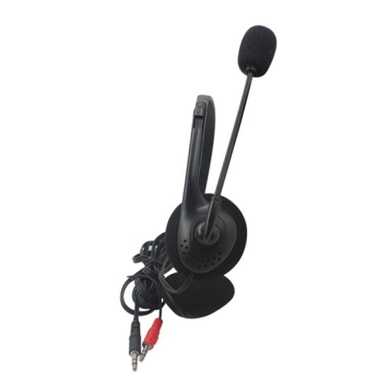 Gürültü Engelleme 3.5mm Kablolu Ağır Mikrofonlu Kulaklık Seti için Bas Stereo PC ile