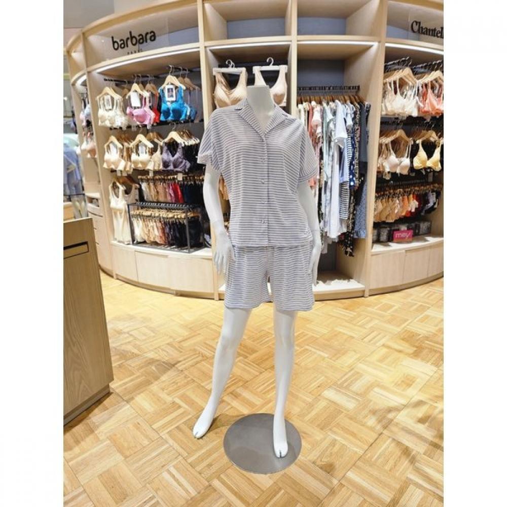 Barbara Blue Cotton Stripe Women S Pajama aawp4597S Blue/95