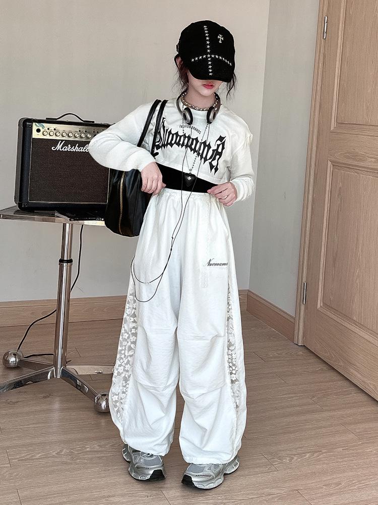 Cooles Hip Hop Jazz Tanzset für Mädchen - Trendiges zweiteiliges Set für Kinder für Frühling/Herbst 2025