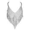Geometric Tassels Metal Necklace With Handmade Details Clavicle Chain Accessory For Unique Fashion Statements