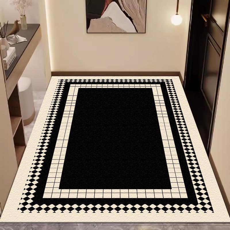 Luxury Leather Entrance Mat: Wash-Free, Wipeable Door Mat for Home and Porch