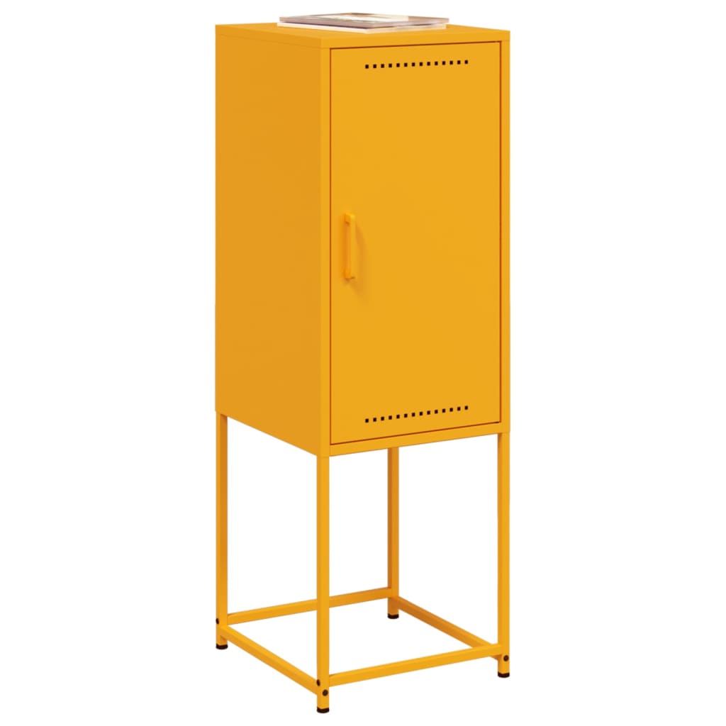 Highboard Mustard Yellow 36 X 39 X 107 Cm Steel