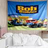 Bob-the-Builder Print Tapestry, Backdrop, Easy Setup, Ideal for Bedroom, Office & Living Room, with Aesthetic Wall Hanging Decor.