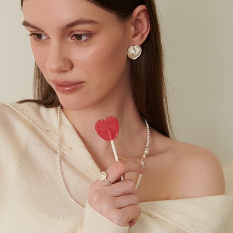 cotoit Heart Shell Earrings Big(20mm)