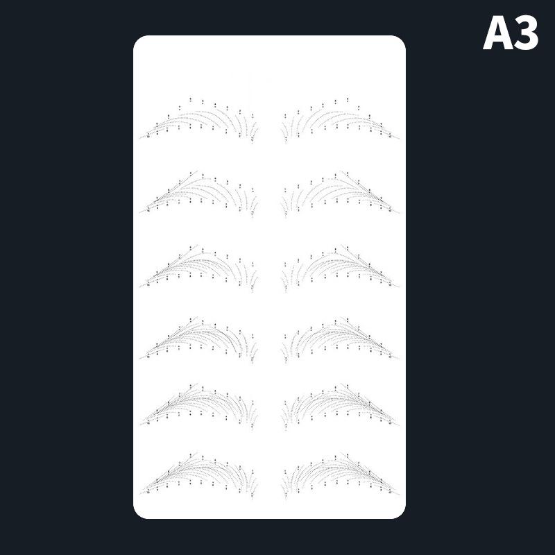 Yarı Kalıcı Vahşi Çizgi Kaş Dövmesi Uygulama Cildi Yeni Başlayan Nakış Silikon Simüle Kaş Eğitim Cildi Dövme Aletleri