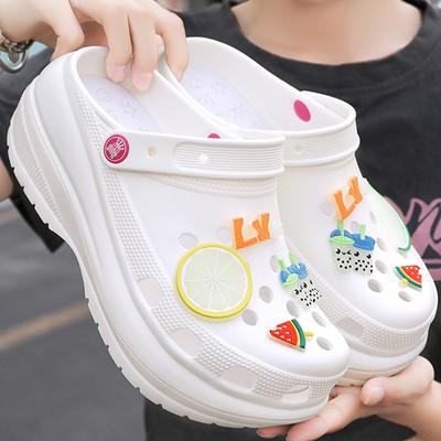 Verano Mujer Tacón Alto 8 Cm Luminoso Tacón Alto Jardín Cueva Zapatos Sandalias Deportivas Mujer