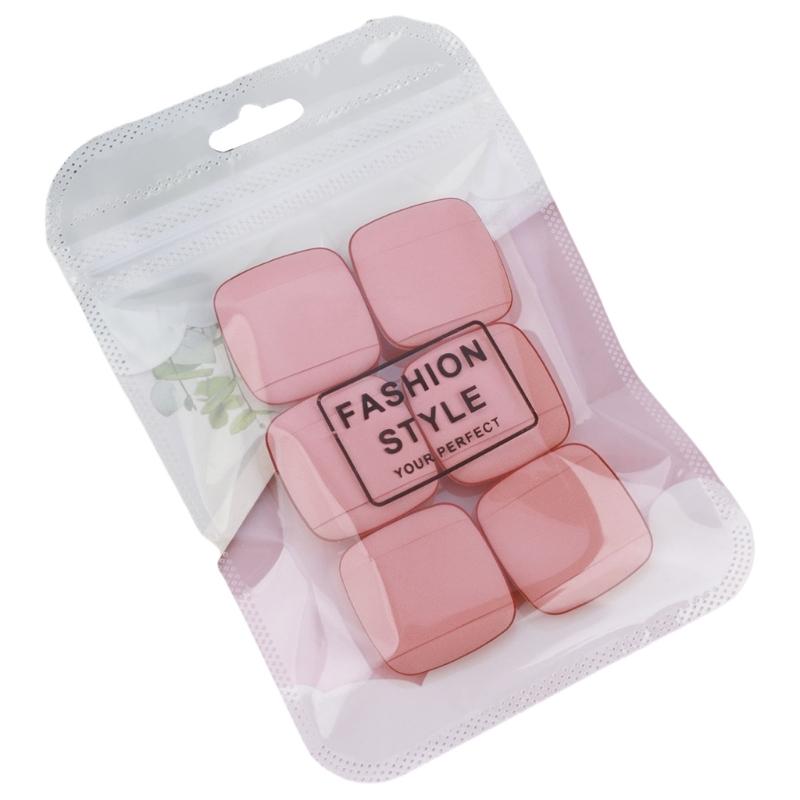 6 Pieces Mini Finger Powder Puff Sponges Face Cosmetic Accesories For Blending And Concealer Square Makeup Tool