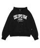 Escapefrom Escf Arch Logo Print Two-Way Zip-Up Hoodie Black