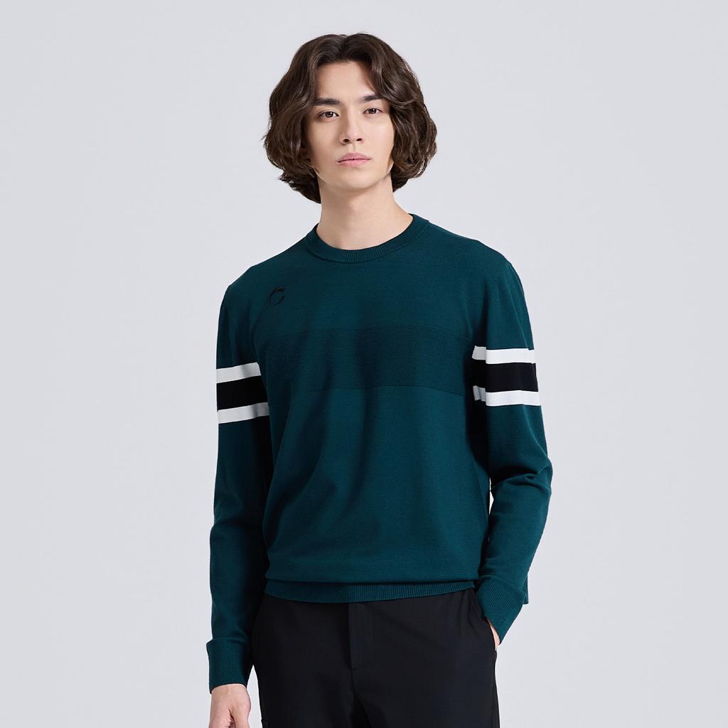 CHALLENGER Men'S Color Block Sleeveless Knit Pullover Dark Green