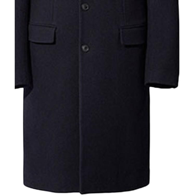 Uniqlo Jil Sander + J Collaboration Series Single-Breasted Mid-Length Wool Blend Suit Coat Men Coats Navy 432642-69