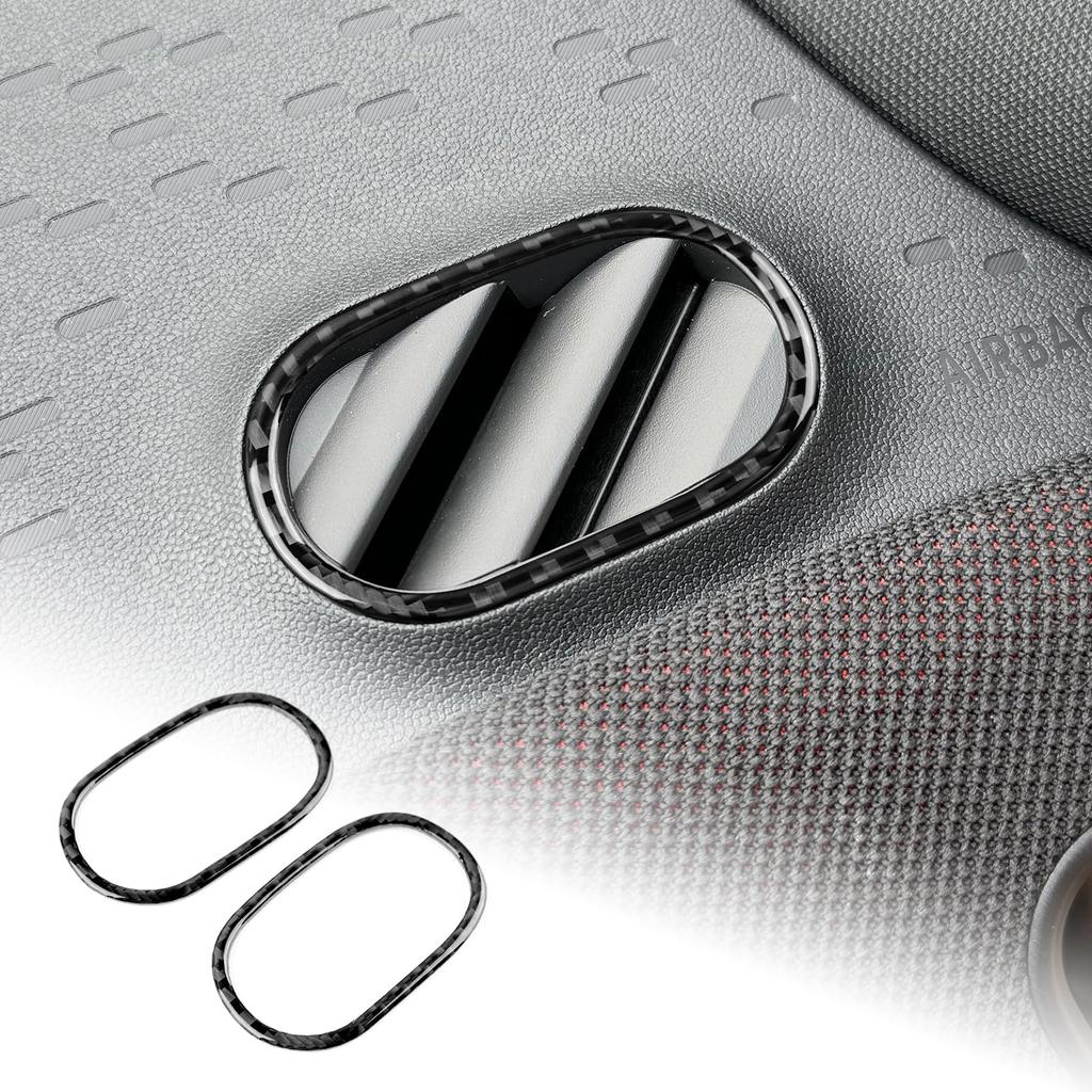 AIRSPEED Carbon Fiber Interior Dashboard Side Air Vent Sticker for Mini Countryman U25 Customizable Interior Garnish for the Stylish and Tape Included