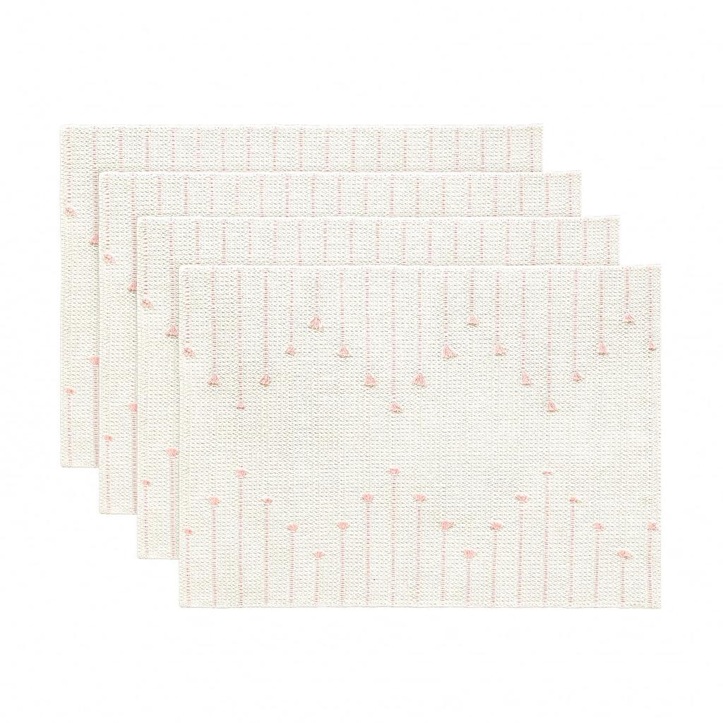 Light Grey Farmhouse Woven Rustic Placemats Set of 6,12x18 Seasonal Holiday Macrame Burlap Kitchen Dining Table Decoration for Home Party Decor