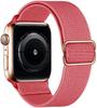 Adjustable Apple Watch Strap with Japanese Buckle - Single Loop Woven Elastic Nylon Compatible with iWatch