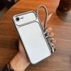 Luxury Big Window Phone Case with Lanyard for iPhone 7/8,6/6s Premium Textured Casing