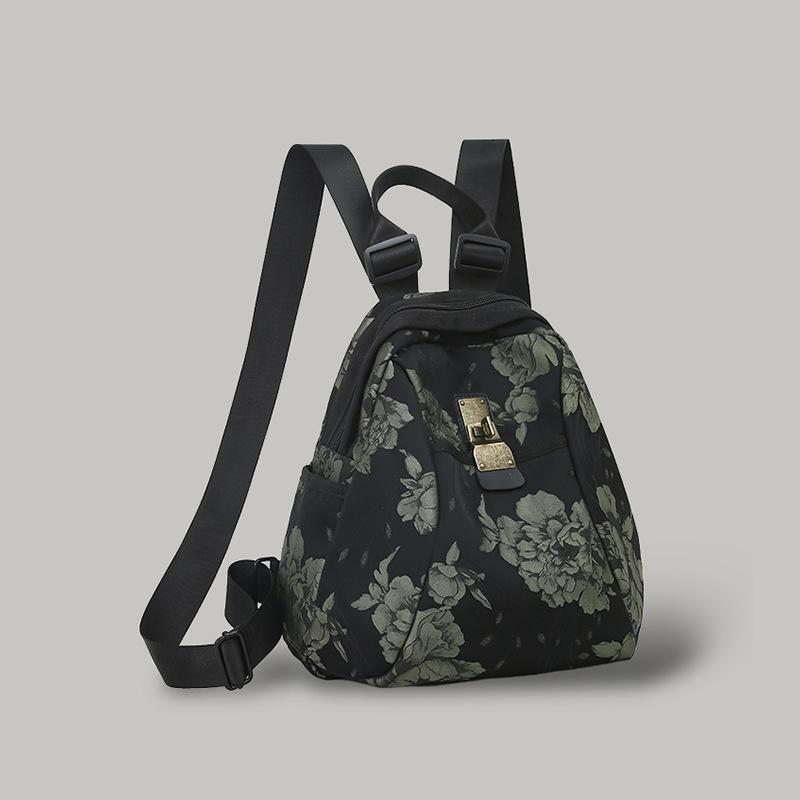 Schoolbag Fashion Ethnic Style Chinese Style Guochao Fashion Women's Outdoor Light Short Trip Multifunctional Backpack Backpack