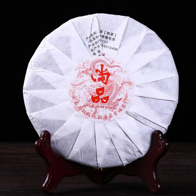 2014 Yunnan Menghai Brown Mountain Alpine Ripe Pu'er Tea Cake Gift Box 200g