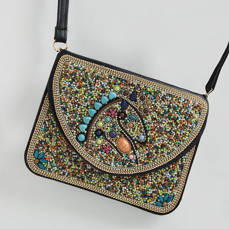 Bohemian Style Crossbody Bag With Shell Decoration For Daily Casual Wear