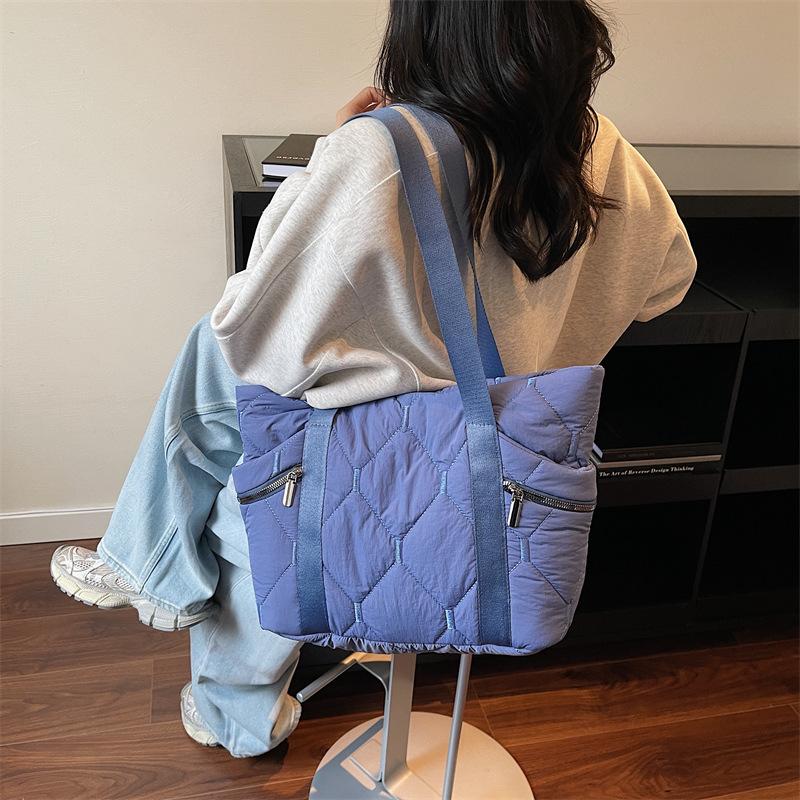 Cotton Clothes Women's Bags Korean Version of Simple Daily Commuting Shoulder Large-capacity Tote Bag