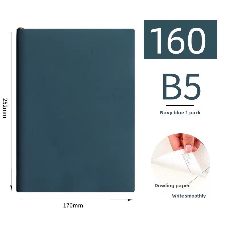 Thickened Sheepskin Business Notebook with Custom Logo - Available In A4, A5, B5 Sizes, Horizontal Line.