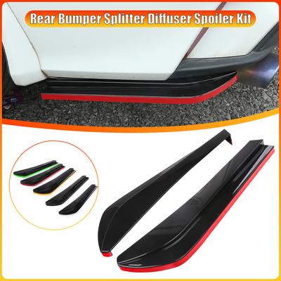 Rear Bumper Splitter Diffuser Spoiler Kit Canard Diffuser Protector Decorations Body Styling Universal Car Exterior Accessories