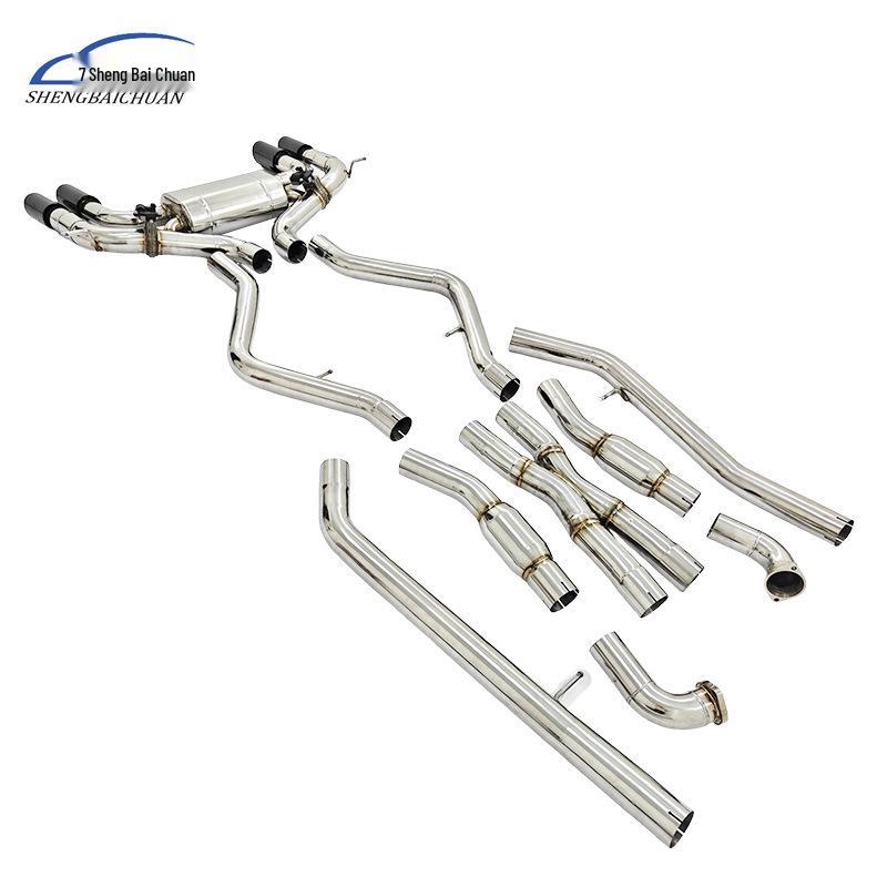 Stainless Steel Remote Control Valve Muffler Exhaust for BMW X5M/X6M E70/E71 4.4T