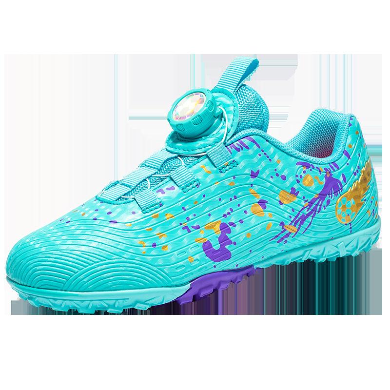 Amazon children's football shoes button lace-up boys broken nails training shoes elementary school students wear-resistant sports shoes women