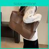 Vintage Solid Color Large Capacity Woven Pu Tote Bag For Daily Use