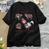 Moo Deng T Shirt Hold On Im Overstimulated TShirt Hippo Cute Moo Deng Tee Shirt Harajuku Cotton Short Sleeve Womens Clothes