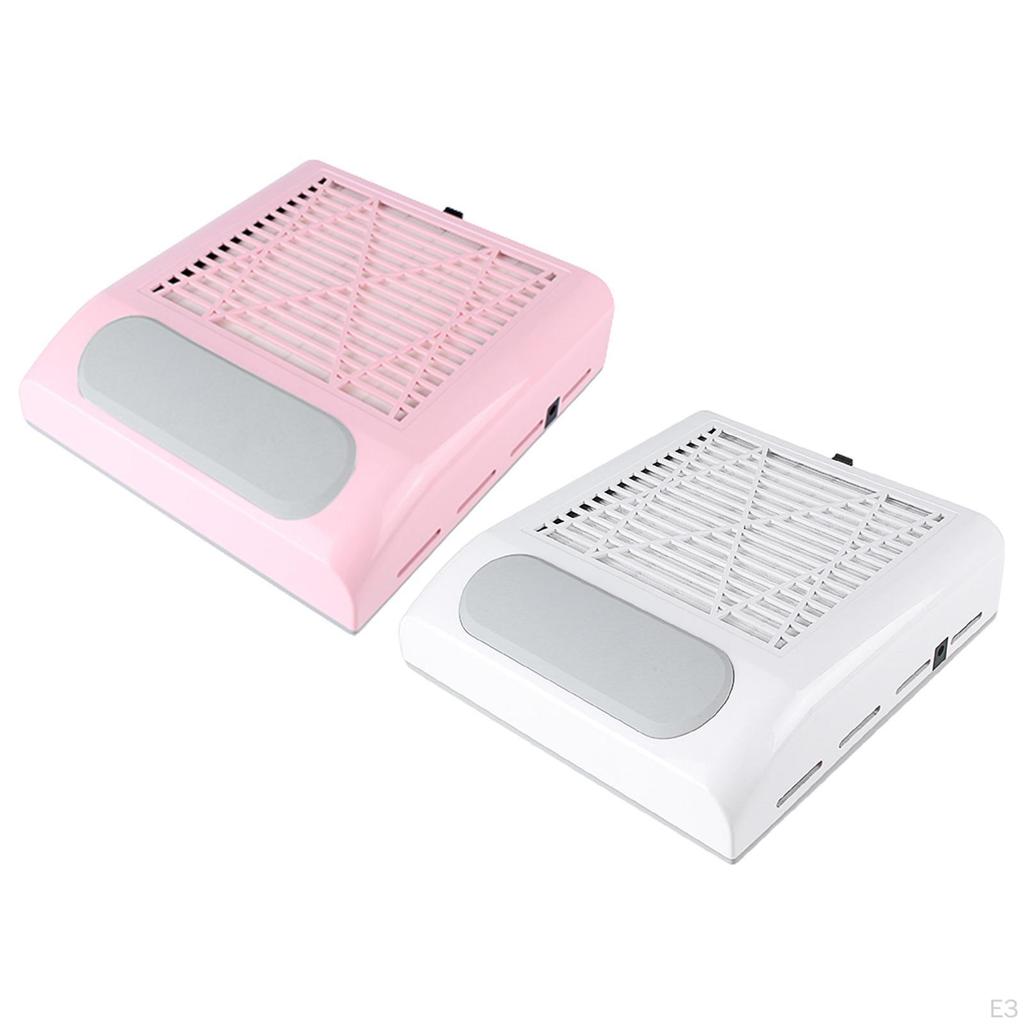 Nail Dust Collector Machine with Reusable Filter Mesh Extractor EUR White