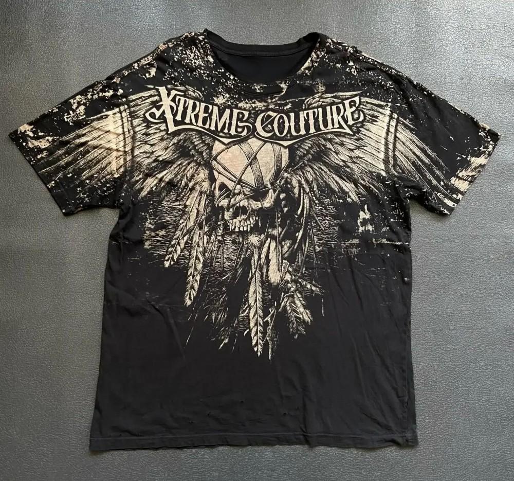 Europäisches und Amerikanisches Herren Sommer T-Shirt mit Totenkopf-Print, bequem und mit Rundhalsausschnitt, Outdoor Street Damenmode Top