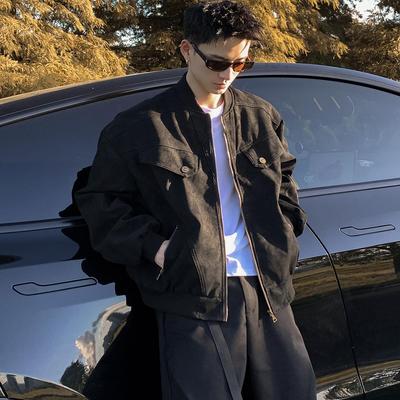 American Retro Old Tooling Jacket Men and Women Spring and Autumn High Sense Loose Casual Cleanfit Short Coat Tide