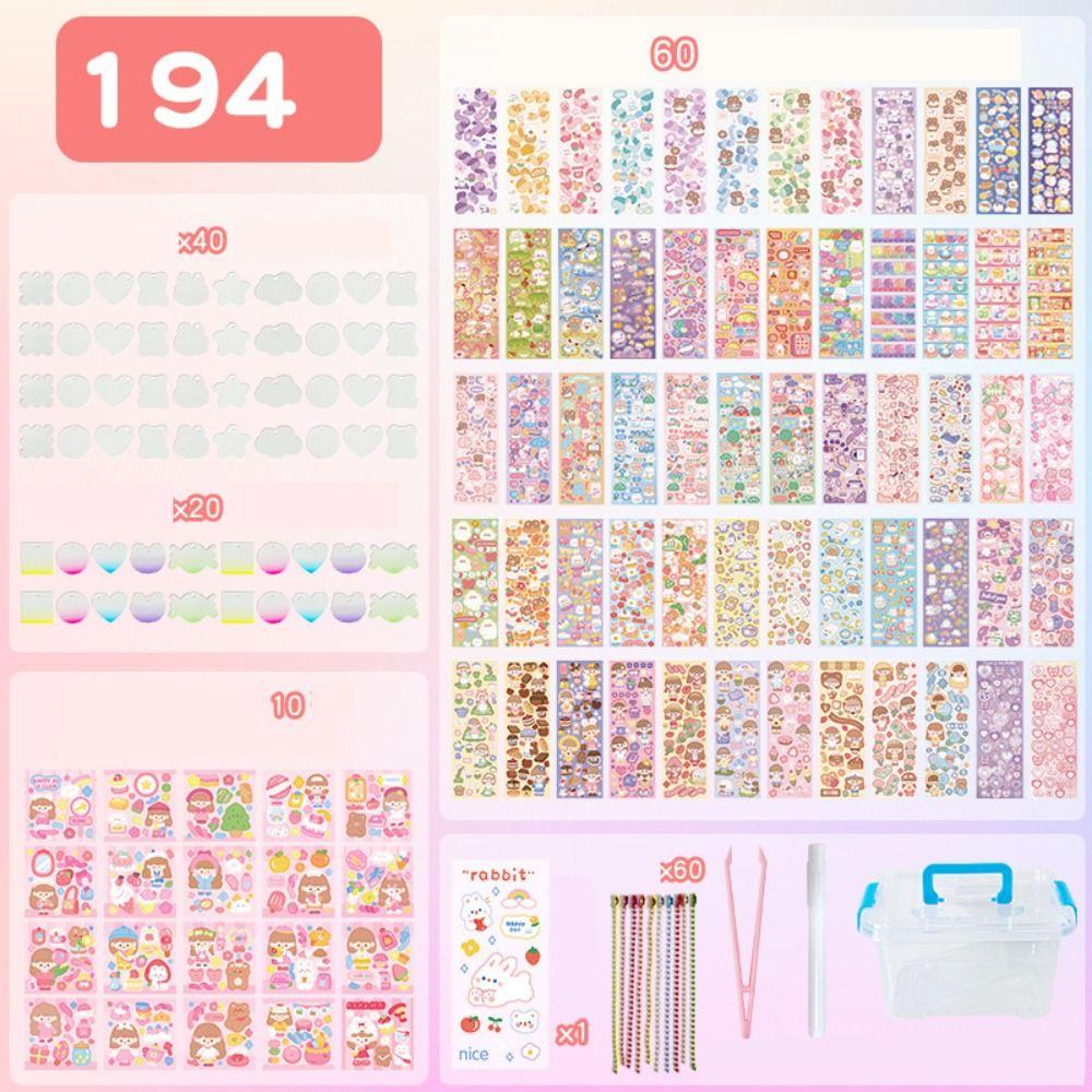 DIY Pendant Handwork DIY Keychain Making Kit Handmade Cartoon DIY Keyring Acrylic Creative Guka Sticker Set Kids Toys