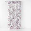 Rideau Panneau a Oeillets Voile 140 X 280 Cm Bouquet De Fleurs Blanc