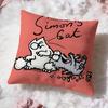 Süße Anime S-Simons Katze Kissenbezug Premium Komfort Wendbare Kissenhülle -Zwei in Einem Design für Jeden Raum & Autoinnenraum