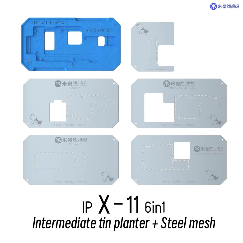 MiJing Z20 Pro Motherboard Middle Layer Positioning Tin Planting Platform For IPhone X-17 Series Chips BGA Reballing Stencil Kit
