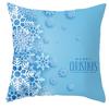 Winter Limited Blue Christmas Pillowcase Home Snowflake Snowman Christmas Tree