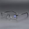 New Style Unisex 25° Reading Glasses with Anti-Blue Light Metal Frame and Plano Lenses