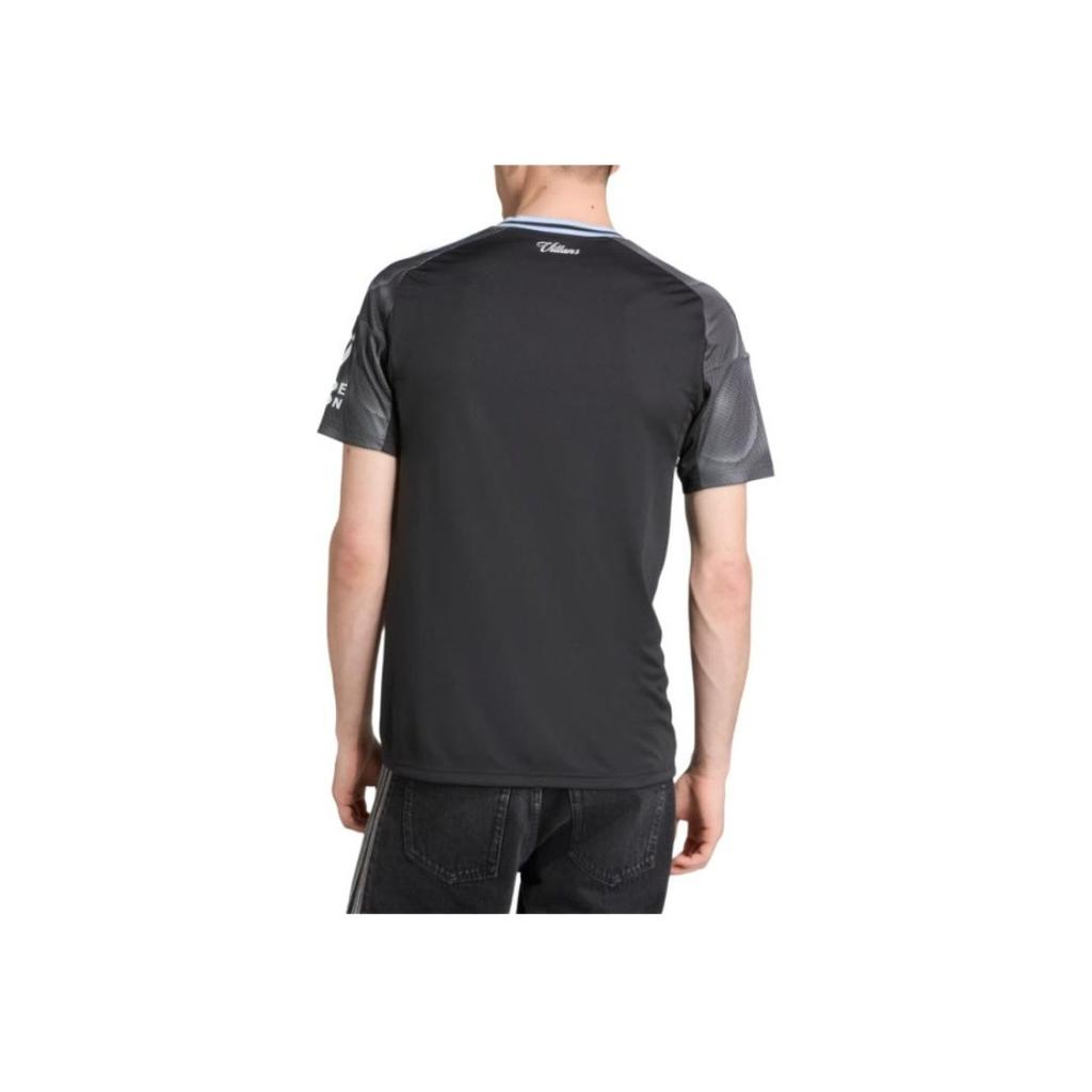 Adidas Aston Villa FC 25/26 Venkovní tričko s krátkým rukávem s kulatým výstřihem odvádějící vlhkost Pánské topy JN8053